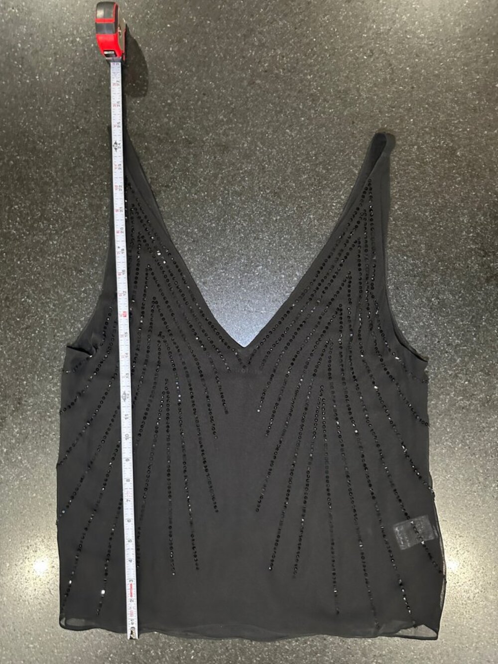 Retrofête Vida Embellished Silk Tank Top | Black | Size M | NWOT - Picture 7 of 11